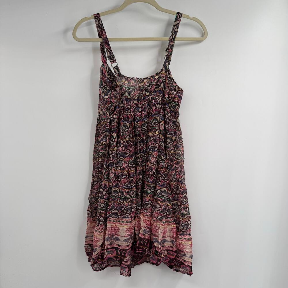 NWT RAGA Paisley Print Mini Dress Womens Size Medium Adjustable Strap - Picture 3 of 8